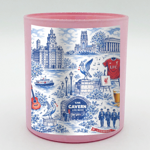 Liverpool Toile Blue - scented candle by Ms Doodle