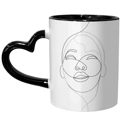Living Between The Lines - unique mug by Adam Regester