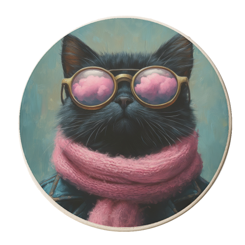 Living in the pink clouds - personalised beer coaster by DejaReve