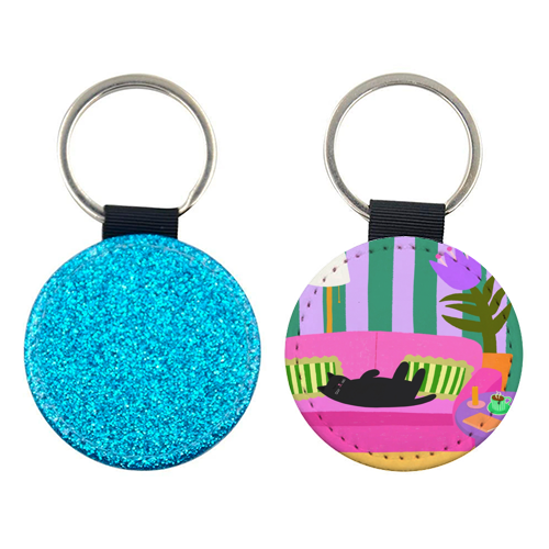 Living Room Naps - keyring by The Paper Tail