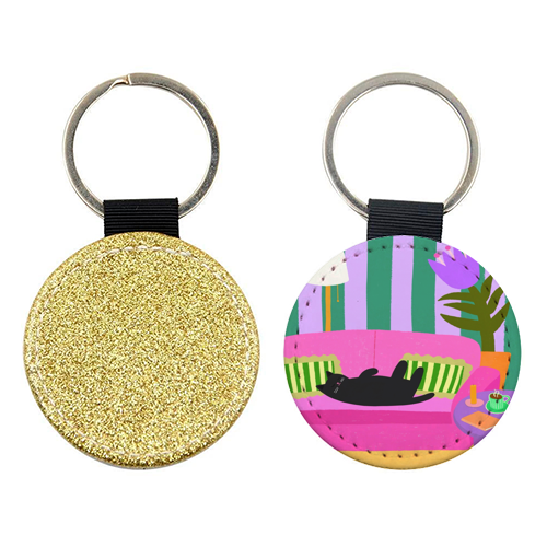 Living Room Naps - keyring by The Paper Tail