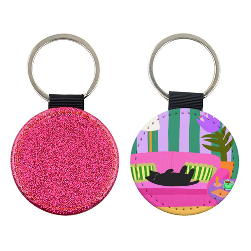 Living Room Naps - keyring by The Paper Tail