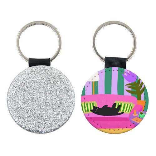 Living Room Naps - keyring by The Paper Tail