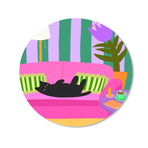 Living Room Naps - Magnet by The Paper Tail