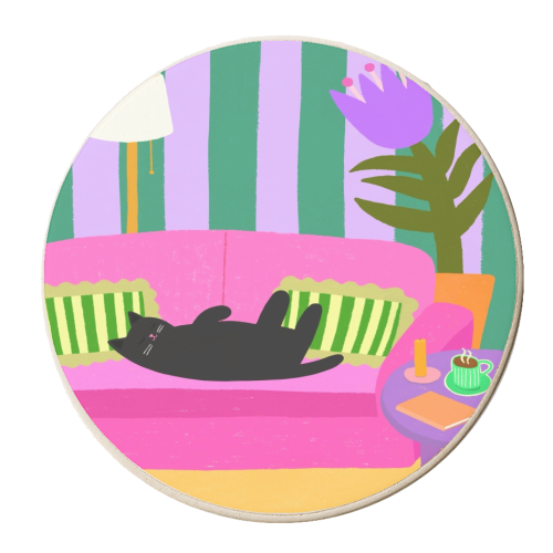 Living Room Naps - personalised beer coaster by The Paper Tail