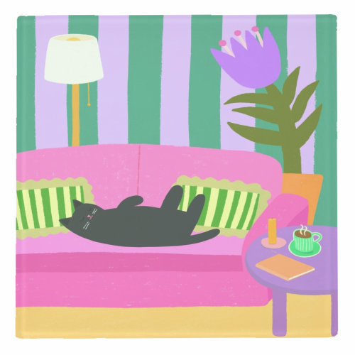 Living Room Naps - personalised beer coaster by The Paper Tail