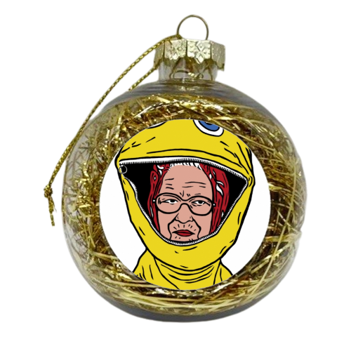 Liz in Fancy Dress - xmas bauble by Si Gross