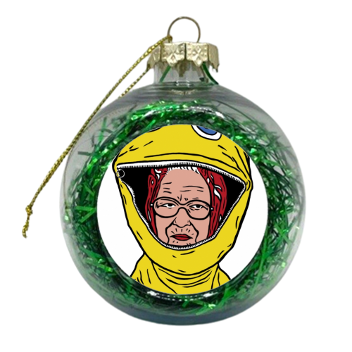 Liz in Fancy Dress - xmas bauble by Si Gross