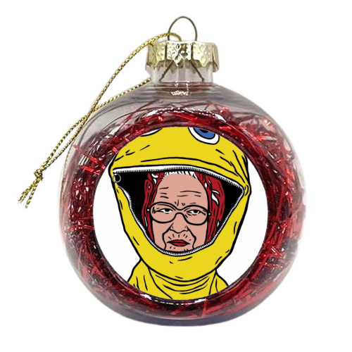 Liz in Fancy Dress - xmas bauble by Si Gross