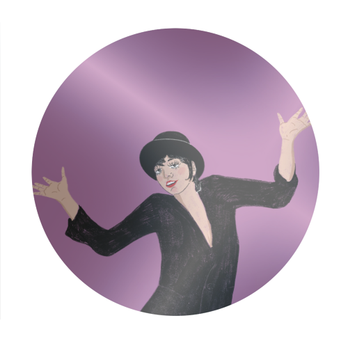Liza Minnelli Jazz Hands - Circle Sticker by The Queer Store