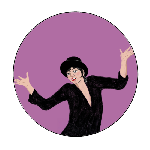 Liza Minnelli Jazz Hands - Circle Sticker by The Queer Store