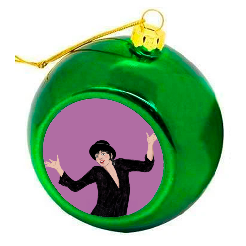 Liza Minnelli Jazz Hands - colourful christmas bauble by The Queer Store