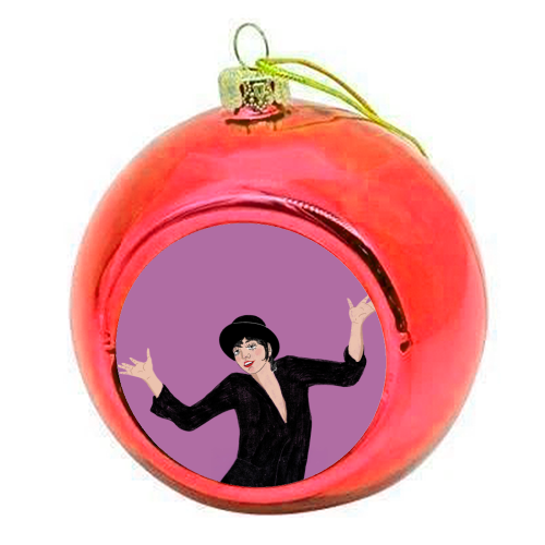 Liza Minnelli Jazz Hands - colourful christmas bauble by The Queer Store