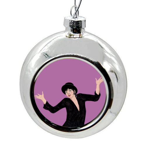 Liza Minnelli Jazz Hands - colourful christmas bauble by The Queer Store