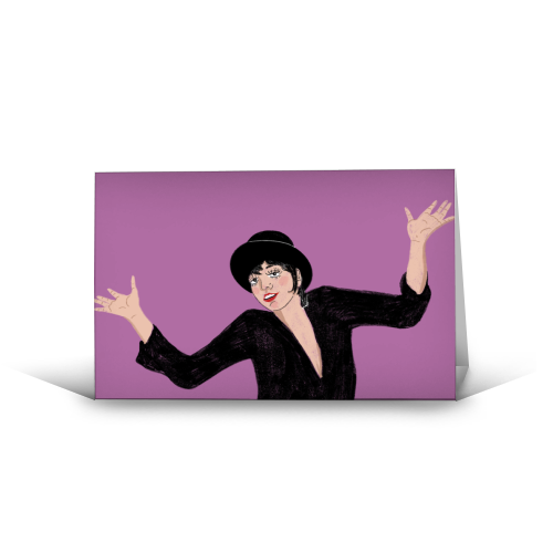 Liza Minnelli Jazz Hands - funny greeting card by The Queer Store