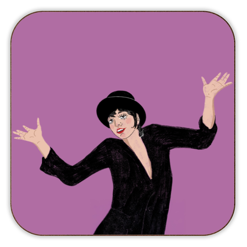 Liza Minnelli Jazz Hands - personalised beer coaster by The Queer Store