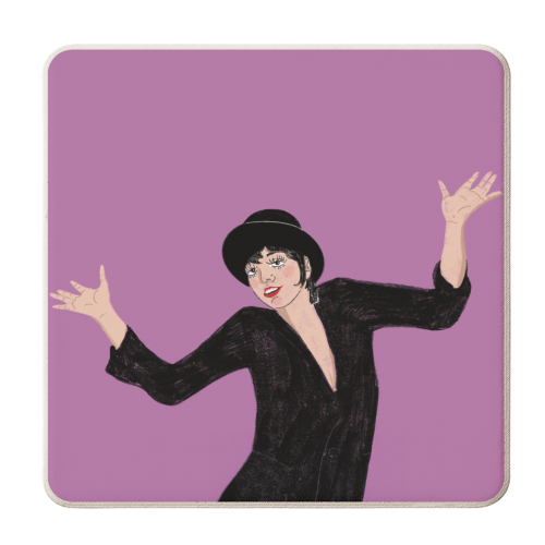 Liza Minnelli Jazz Hands - personalised beer coaster by The Queer Store