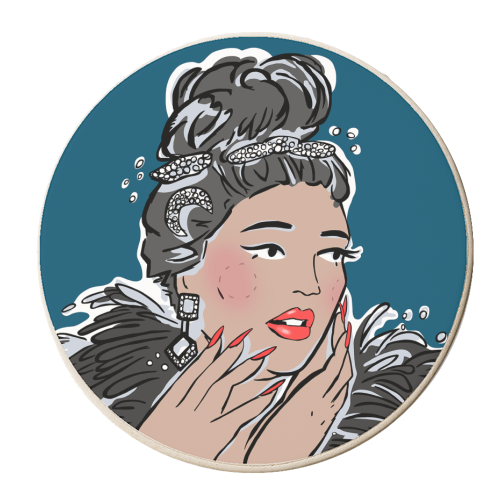 Lizzo - personalised beer coaster by Bec Broomhall