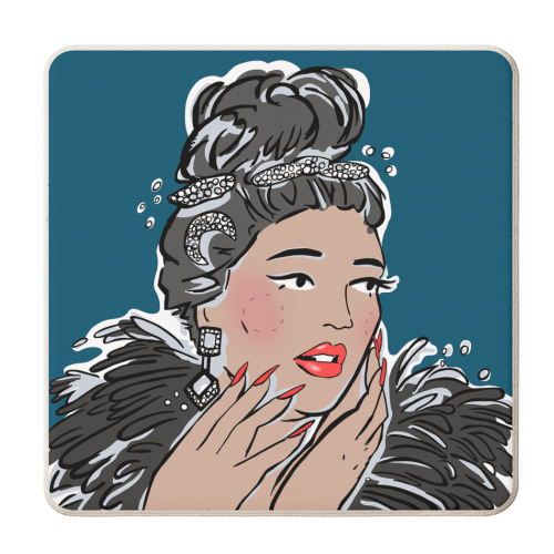 Lizzo - personalised beer coaster by Bec Broomhall