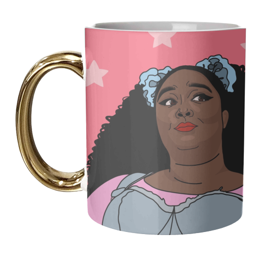 Lizzo star print - unique mug by The Girl Next Draw