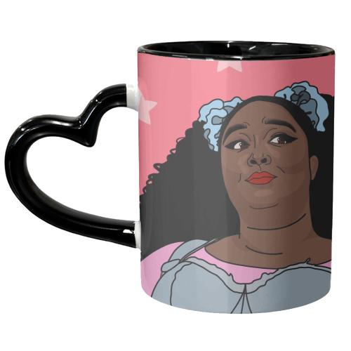 Lizzo star print - unique mug by The Girl Next Draw