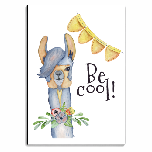 llama be cool - personalised A4, A5, A6 notebook by Anastasios Konstantinidis