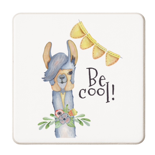 llama be cool - personalised beer coaster by Anastasios Konstantinidis