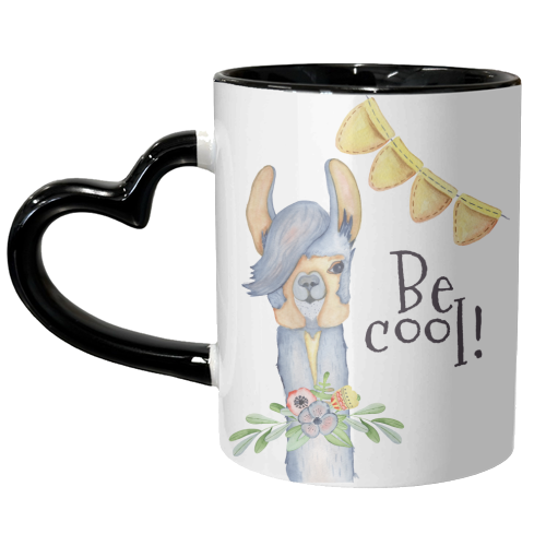 llama be cool - unique mug by Anastasios Konstantinidis