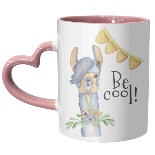 llama be cool - unique mug by Anastasios Konstantinidis