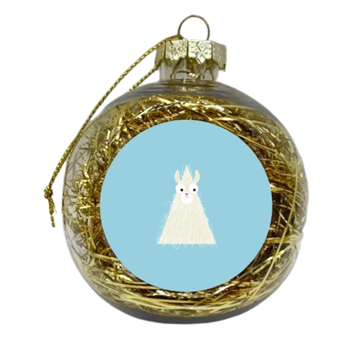 Llama - xmas bauble by Maria Cox