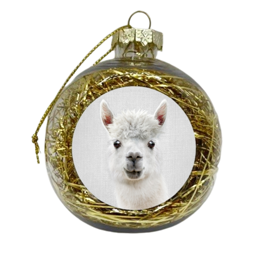 Llama - Colorful - xmas bauble by Gal Design