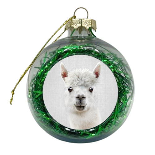 Llama - Colorful - xmas bauble by Gal Design