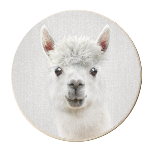 Llama - Colorful - personalised beer coaster by Gal Design