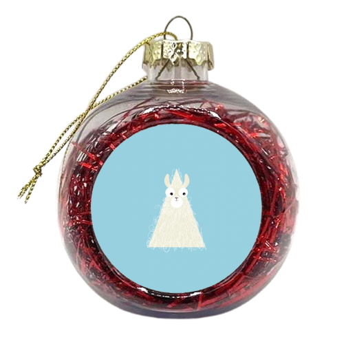 Llama - xmas bauble by Maria Cox