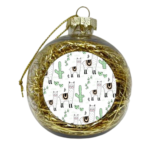 Llama Llama - xmas bauble by Nichola Cowdery