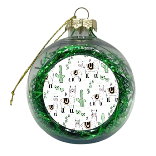 Llama Llama - xmas bauble by Nichola Cowdery
