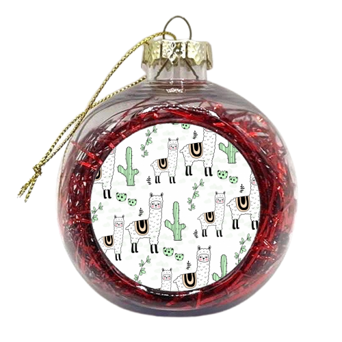 Llama Llama - xmas bauble by Nichola Cowdery