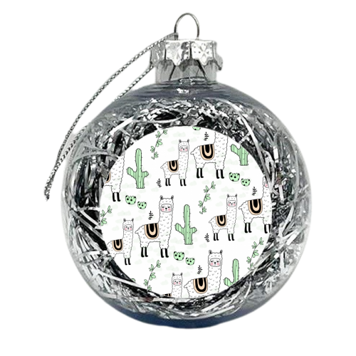 Llama Llama - xmas bauble by Nichola Cowdery