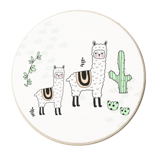 Llama Llama - personalised beer coaster by Nichola Cowdery