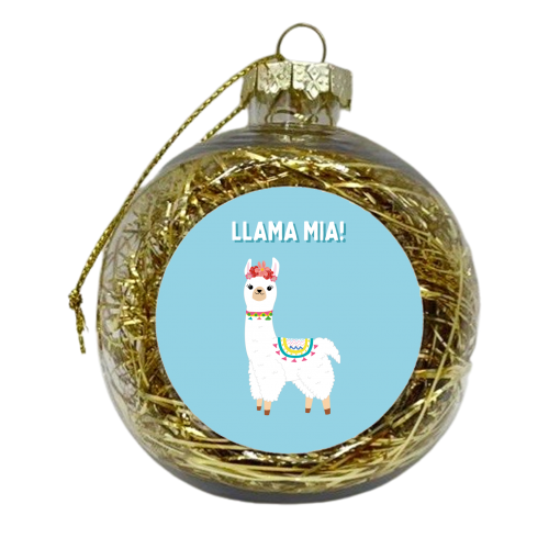 Llama Mia! - xmas bauble by Laura Lonsdale