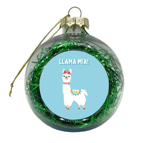 Llama Mia! - xmas bauble by Laura Lonsdale