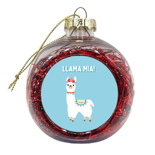 Llama Mia! - xmas bauble by Laura Lonsdale