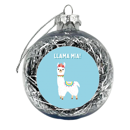 Llama Mia! - xmas bauble by Laura Lonsdale