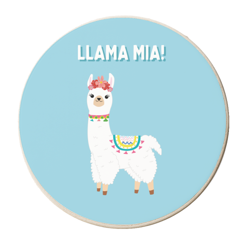 Llama Mia! - personalised beer coaster by Laura Lonsdale