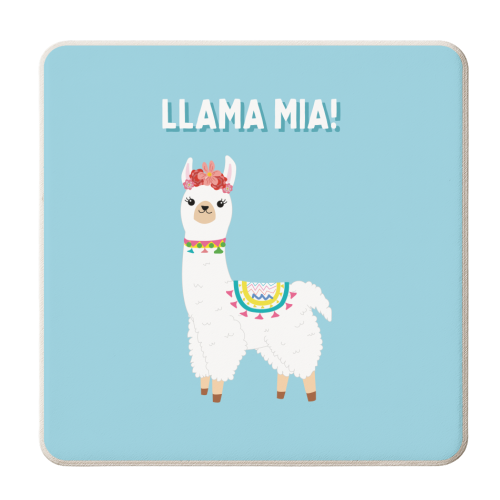 Llama Mia! - personalised beer coaster by Laura Lonsdale