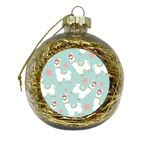 Llamazing - xmas bauble by Laura Lonsdale