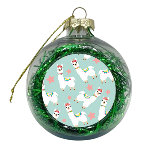 Llamazing - xmas bauble by Laura Lonsdale