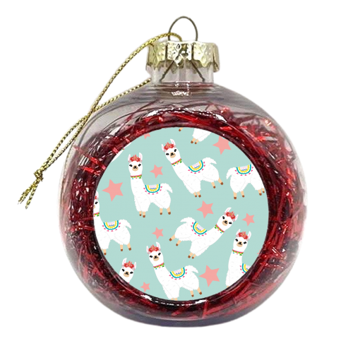 Llamazing - xmas bauble by Laura Lonsdale