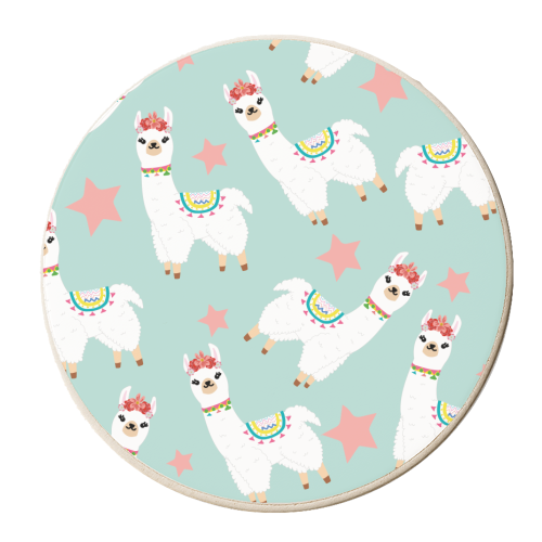 Llamazing - personalised beer coaster by Laura Lonsdale