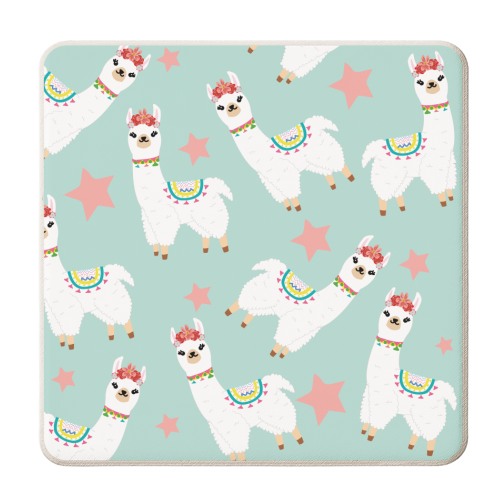 Llamazing - personalised beer coaster by Laura Lonsdale